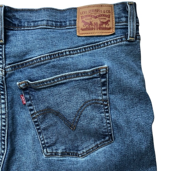 Levi’s Ribcage Straight Ankle Size 18W Medium Wash Raw Hem Wide Leg Crop - Picture 11 of 15